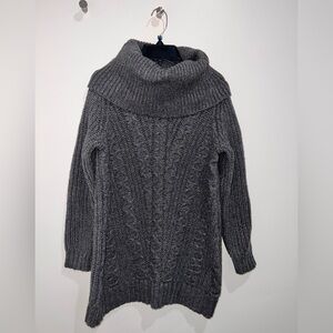 Banana Republic Charcoal Cable Knit Turtleneck Sweater